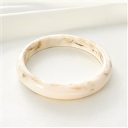 ( 1  white N 4 8)occidental style wind pattern multicolor bangle woman retro Round half Acrylic personality imitate