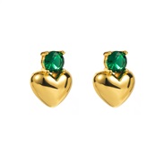 ( green)E bronze Earr...