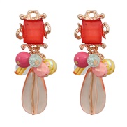 ( orange)Earrings occidental style earrings Earring woman Alloy resin Bohemia ethnic style