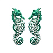 ( green)occidental styleI summer Alloy ear stud three-dimensional hollow diamond personality woman earrings wind