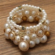 fashion concise multilayer Pearl accessories temperament woman bracelet