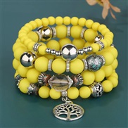 occidental style fashion concise Life tree frosting all-Purpose multilayer lady bracelet