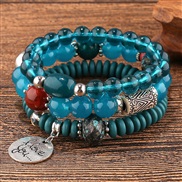 fashion conciseLOVE watch-face multilayer beads lady temperament bracelet