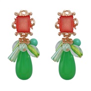 ( green) occidental style earrings woman color Earring multilayer resin Bohemian style