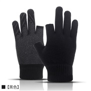 ( black) autumn Winter woolen warm thick glove  sport Word two glove