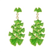 ( green)earrings enam...