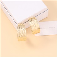 ( Gold) occidental style fashion Irregular pattern exaggerating Word ear stud        personality brief high Earring