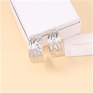 ( Silver) occidental style fashion Irregular pattern exaggerating Word ear stud        personality brief high Earring