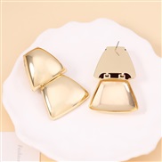 ( Gold) brief geometry four splice earring     exaggerating retro Metal surface fashion all-Purpose Style