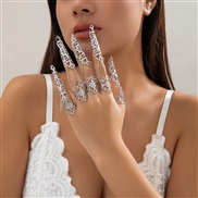 ( 3  White K 4588)occidental style  wind hollow ring  samll Metal tassel woman