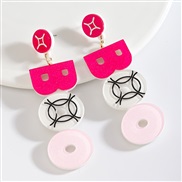 ( rose RedB)fashion WordOO earring  personality creative plates lovely Earring