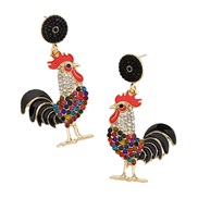 ( black)occidental style diamond earrings  fashion beads animal earring