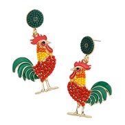 ( green)occidental style diamond earrings  fashion beads animal earring