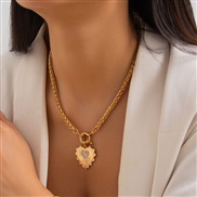 ( 1  Gold necklace684...