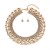 Gold strap with diamond studded necklace, elegant geometric heavy industry jewelry set