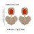 European and American fashion exaggerated heart-shaped diamond pendant earrings  personalized heart-shaped Valentines Day wedding earrings