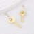 European and American minimalist key four wearing detachable earrings