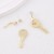 European and American minimalist key four wearing detachable earrings