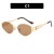 Ellpse sunglass woman Metal sunglass retrolsa style Sunglasses