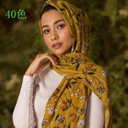 spring summer fresh flowers Chiffon print long woman style samll floral long s..