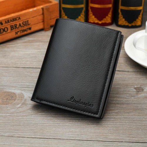 Business Imitation leather man short style coin bag leather