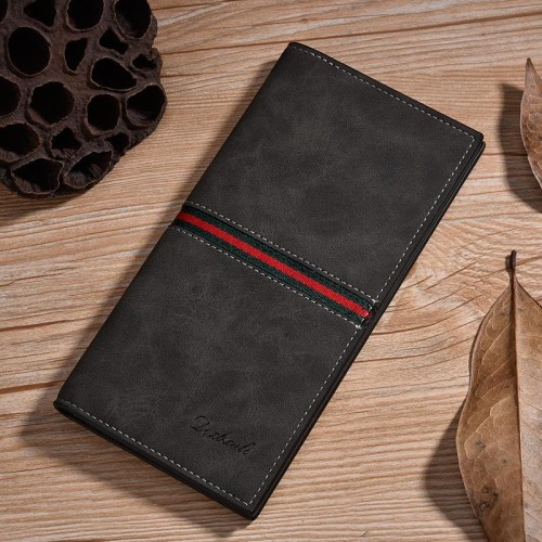 dexbxuli new man long style coin bag more super Thin leather retro leather Card purse