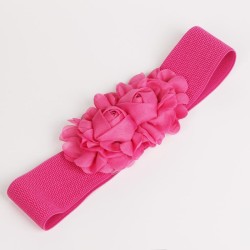 Korean style Chiffon super width  woman  Double rose  beltg