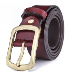 man belt real leather retro leisure belt pure Cowhide buckle belt man belt