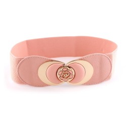 Autumn and Winter  fashion flowers buckle width belt  all-Purpose lady elastic..