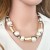 occidental style fashion fashion   big Pearl weave necklace woman clavicle chain