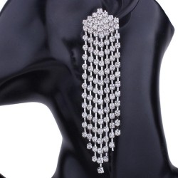 high-end wedding occidental style fashion  fully-jewelled long style temperame..