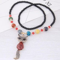 occidental style fashion  all-Purpose Metal fox pendant long style ornament ne..