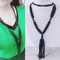 occidental style fashion  all-Purpose Pearl beads tassel personality long neck..