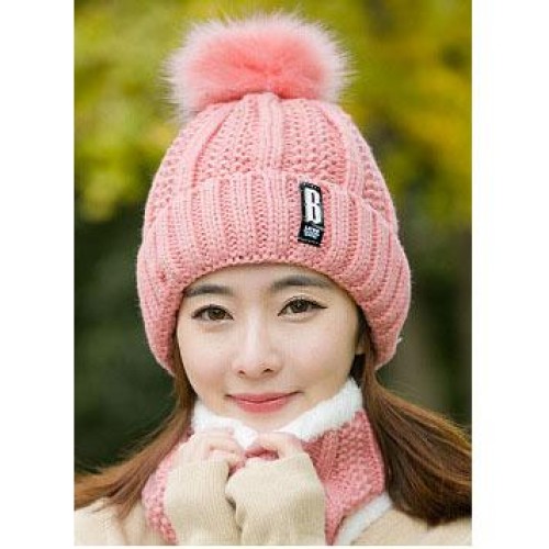 hat velvet woolen velvet Korean style lady Autumn and Winter knitting two