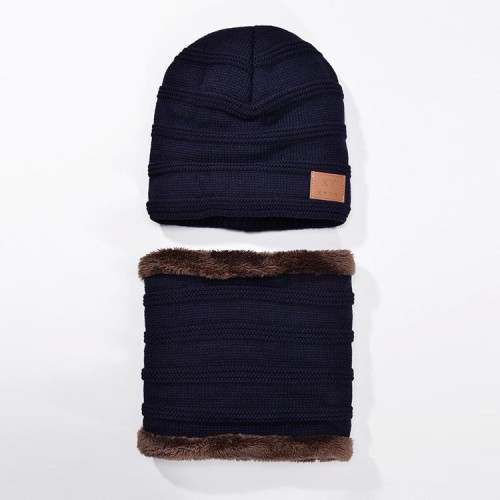 hat hedging set velvet thicken woolen man Korean style autumn Winter man knitting