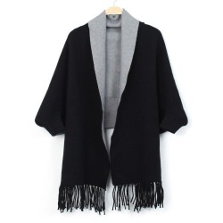 Winter air conditioning scarf shawl  Korean style Double surface double color lady cloak imitate sheep velvet monochro