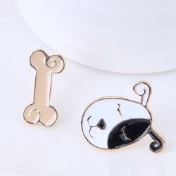 fine  Korean style fashion sweet  dog  head  asymmetry temperament personality..