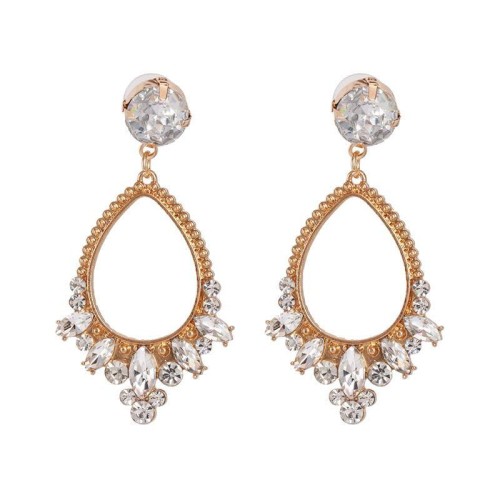 UR earrings occidental style high-end glass diamond Alloy ear stud earring