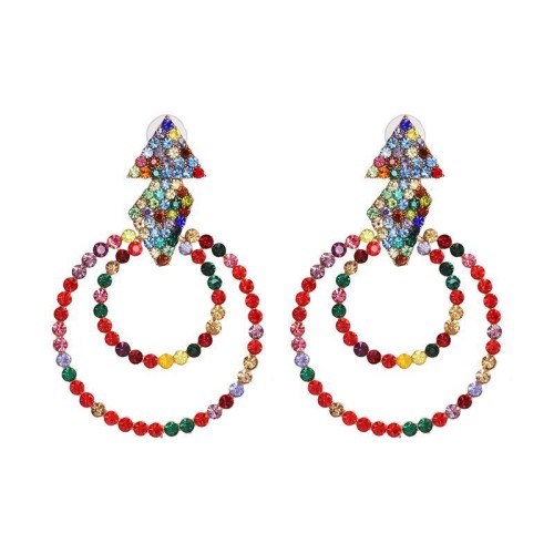 UR occidental style cirque earring high-end Rhinestone personality earrings