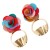 fashion brief rose peony Earring Japan and Korea trend wind generous gilded ear stud more color all-Purpose