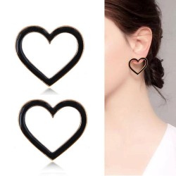 occidental style fashion  Metal Peach heart personality ear stud