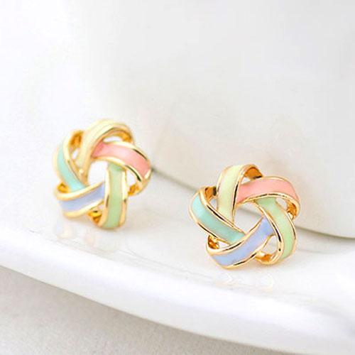 fine  Korean style fashion all-Purpose woolen sweet personality ear stud