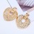 occidental style exaggerating Metal geometry love earrings Autumn and Winter temperament earrings Korean style e