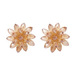  flowers Acrylic ear stud occidental style personality