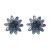  flowers Acrylic ear stud occidental style personality