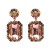  new fully-jewelled geometry earrings occidental style lady ear stud