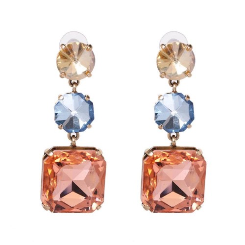 occidental style fashion Alloy diamond atmospheric luxurious big earrings