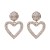  Alloy diamond heart-shaped ear stud woman style temperament occidental style personality