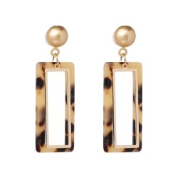  resin earrings occidental style wind Double layer personality earring