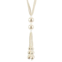 ( white)Korean style retro Pearl pendant long style sweater chain  occidental ..